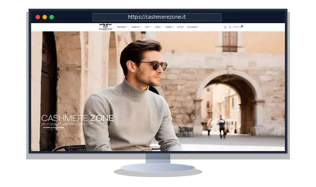 Negozio online fashion in cashmere