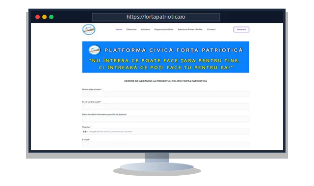 Forța Patriotică platformă civică și comunicare