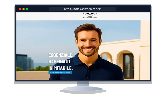 Polo Cashmere Zone – landing page promozionale brand fashion