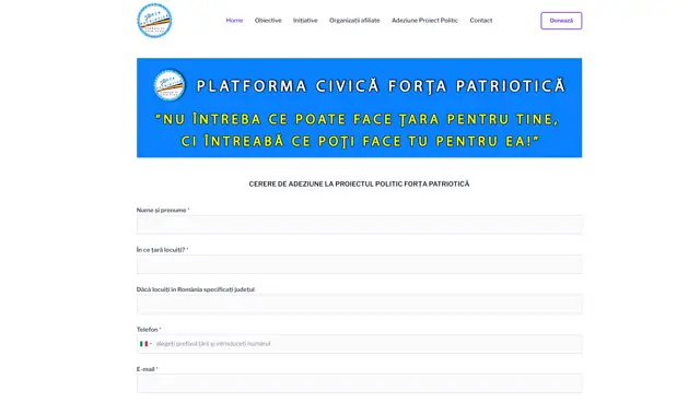 Forța Patriotică – platformă civică: comunicare, proiecte și comunitate